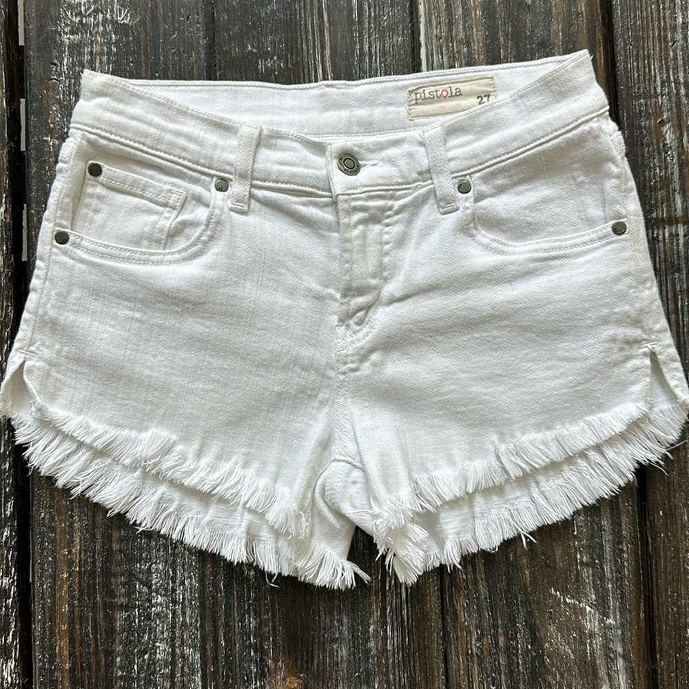 Pistola White Denim Shorts - size 27